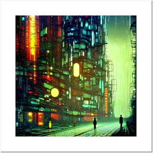 Abstract Cityscape Posters and Art